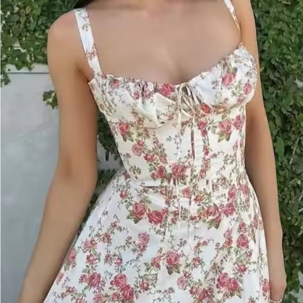 Floral Print Corset Dress